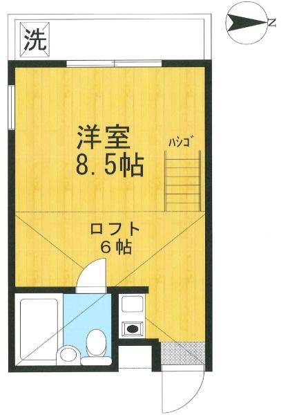 コーポラスダイト(ワンルーム/2階)の間取り写真