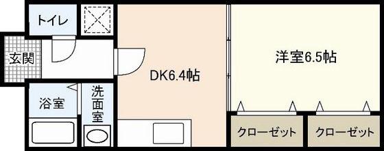 CUBICLE・F(1DK/7階)の間取り写真