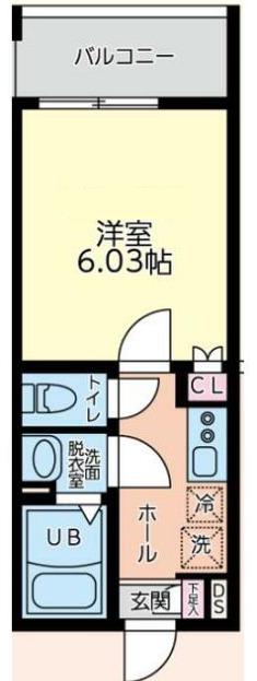 フルセイル中山Ⅱ(1K/2階)の間取り写真