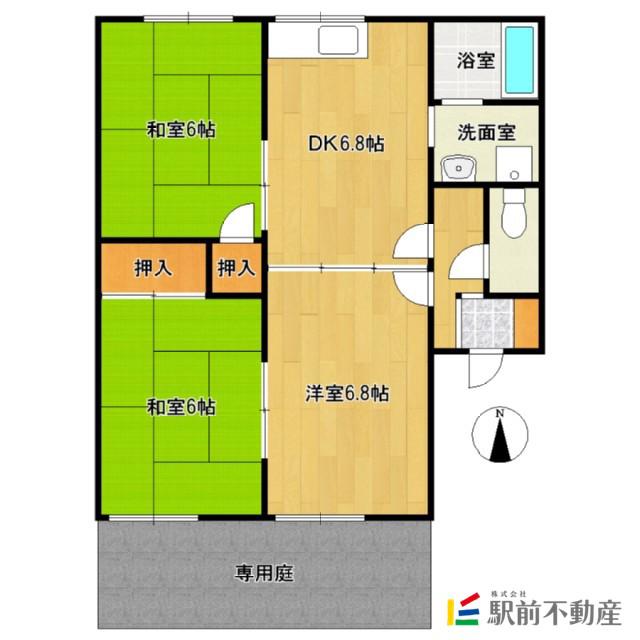 コスモハイツ柳瀬(3DK/2階)の間取り写真