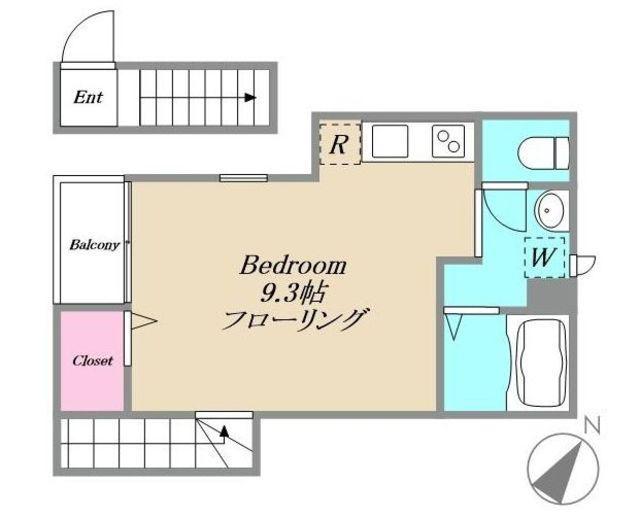 SFLAT SUGINAMI(ワンルーム/2階)の間取り写真