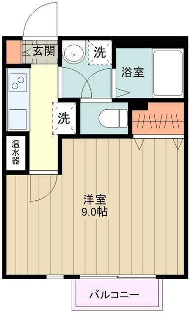 グランドソレイユ(1K/2階)の間取り写真