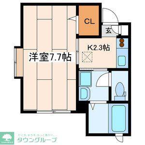 プラナスアヅマ(1K/1階)の間取り写真