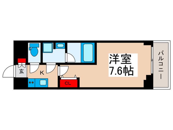 ディームス浦安(1K/3階)の間取り写真