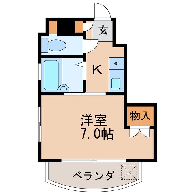 サンライフ赤塚(1K/2階)の間取り写真
