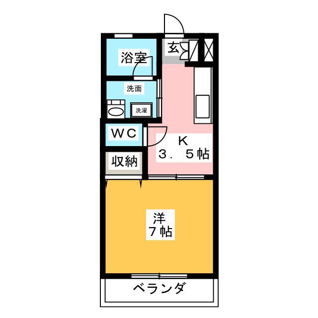 サニーハイツあん C(1K/2階)の間取り写真