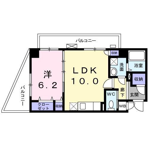 リバティーズSAGA.I(1LDK/5階)の間取り写真