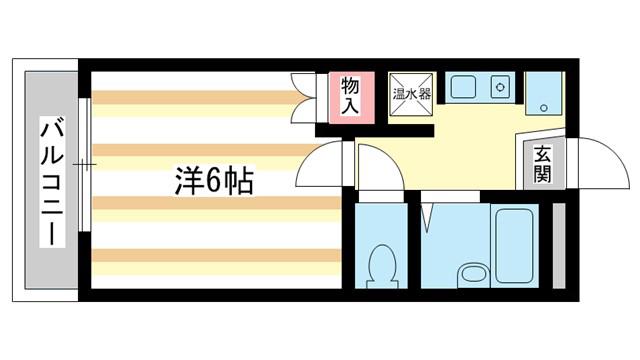 ANNEX(1K/2階)の間取り写真