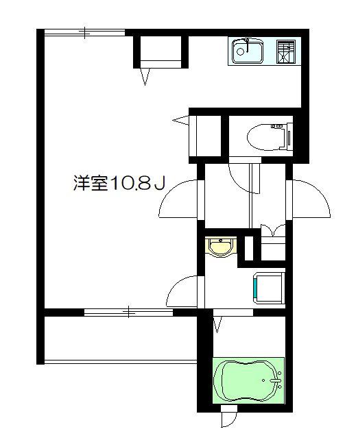 クレール北沢(1K/2階)の間取り写真