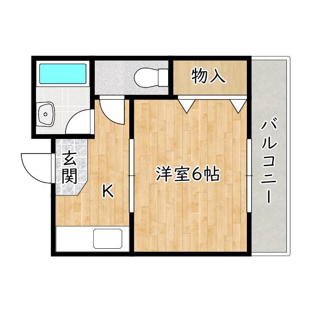 森井マンション(1K/3階)の間取り写真