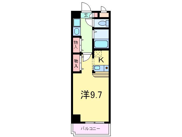 ブラウンズ本山(1K/2階)の間取り写真