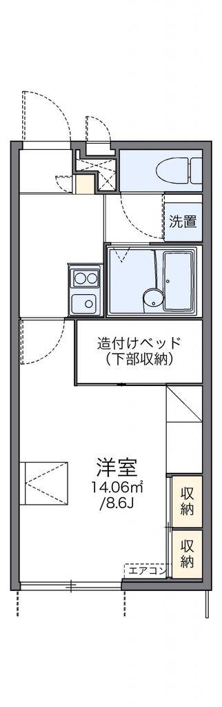 レオパレスMURAKAMI(1K/1階)の間取り写真