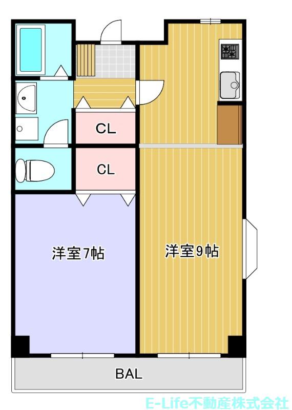 JIROマンション(1LDK/3階)の間取り写真