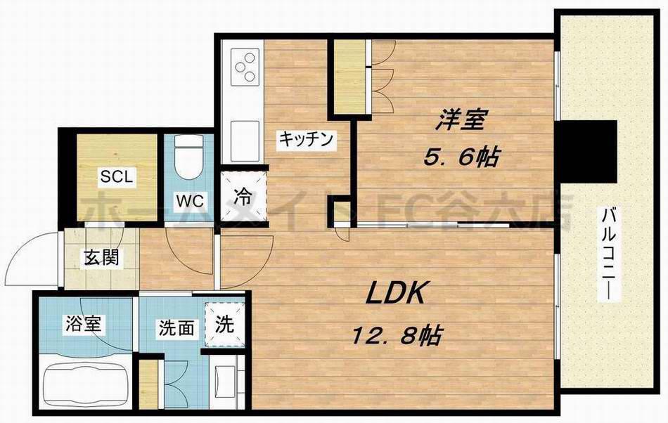 ザ・パークハウス中之島タワー(1LDK/7階)の間取り写真
