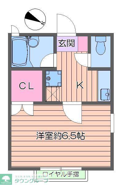 クレドールII(1K/2階)の間取り写真