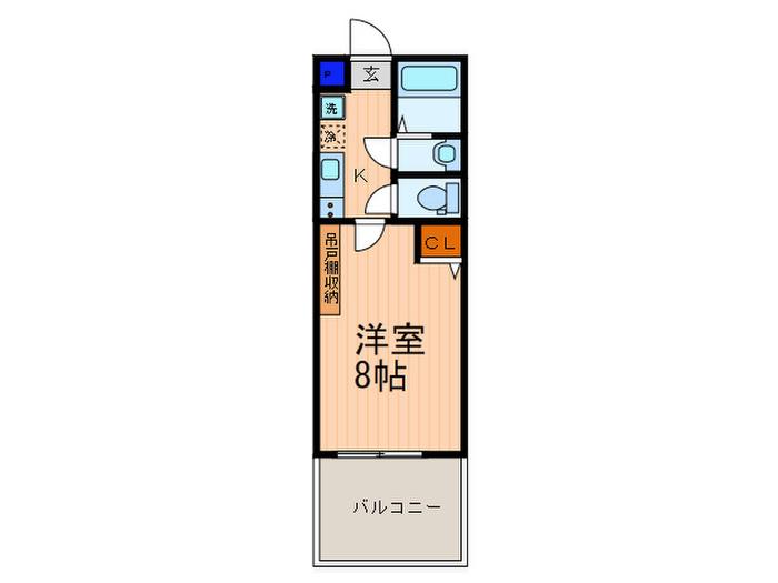 アークリード五条七本松(1K/1階)の間取り写真