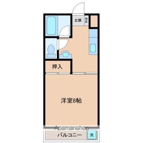 パールハイツ(1K/3階)の間取り写真