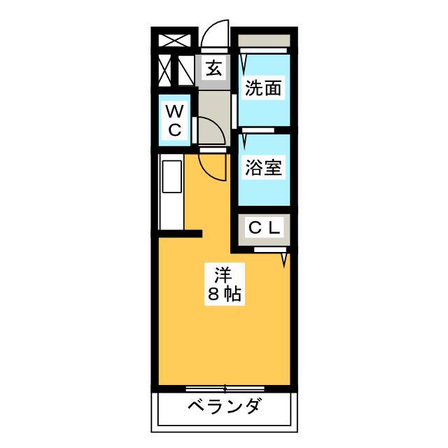 ラフィネ(ワンルーム/1階)の間取り写真