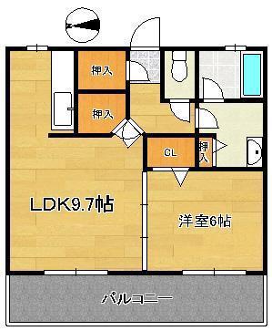 セントラーレI(1LDK/2階)の間取り写真