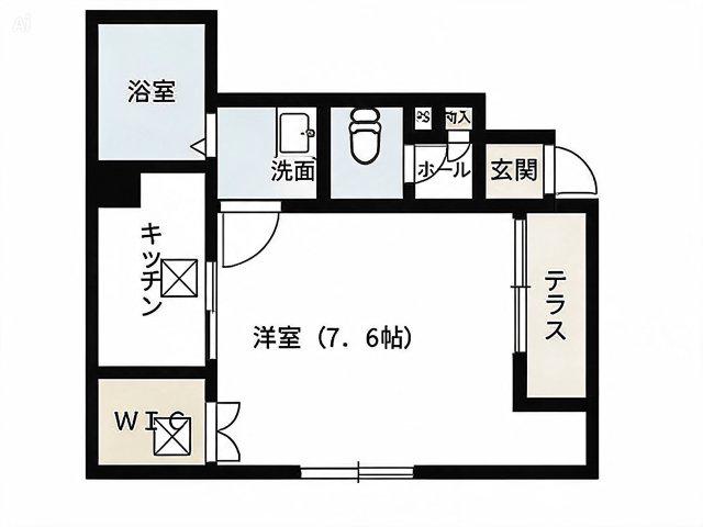 MAISON VERTE(1K/1階)の間取り写真