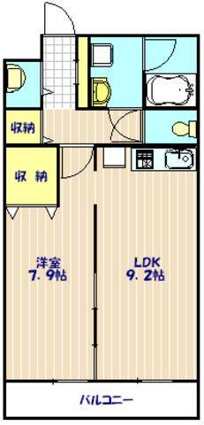 スプランドール戸田(1LDK/1階)の間取り写真