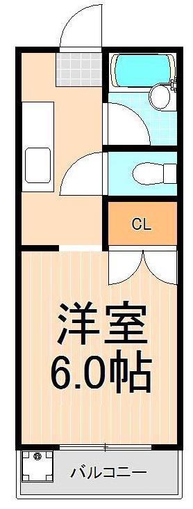 ビューハイツヤヨイ(1K/1階)の間取り写真