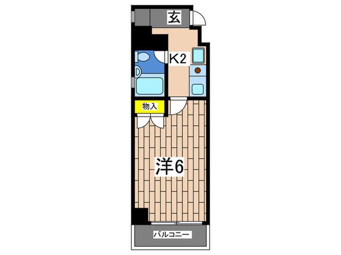 第8笠原ビル(1K/6階)の間取り写真
