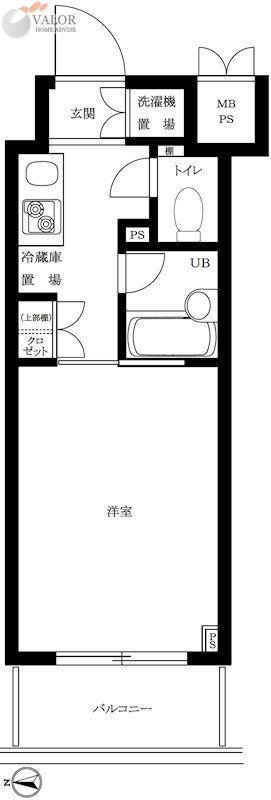 ルーブル蒲田壱番館(1K/7階)の間取り写真