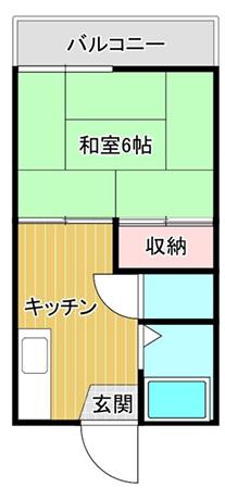 メゾン金岡(1K/2階)の間取り写真