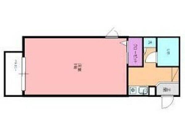 ライフポイント花井(ワンルーム/4階)の間取り写真