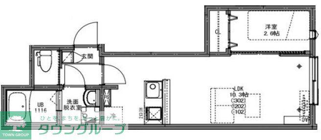 KEIAI RESIDENCE 西大宮II(1LDK/1階)の間取り写真