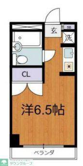 宮澤ビル(ワンルーム/3階)の間取り写真