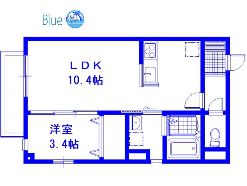 ストークフレア(1LDK/3階)の間取り写真
