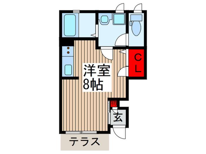 プレジール日進(ワンルーム/1階)の間取り写真