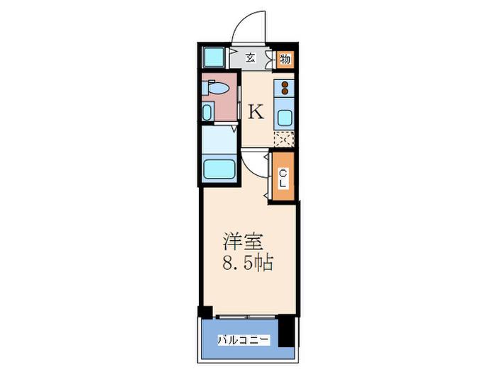 エステムプラザ梅田 中崎町III(1K/5階)の間取り写真
