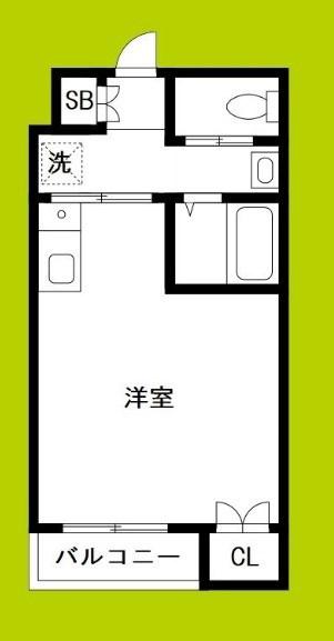 プルス新北野(ワンルーム/2階)の間取り写真
