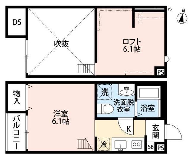 GLUCK大宮公園(1K/1階)の間取り写真
