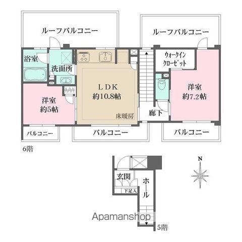 パークハウス桜台(2LDK/5階)の間取り写真