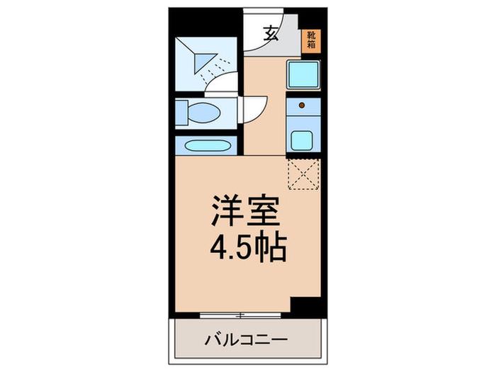 めのか茗荷谷(ワンルーム/4階)の間取り写真