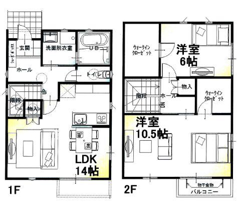 フォルトーナ(2LDK/1階)の間取り写真