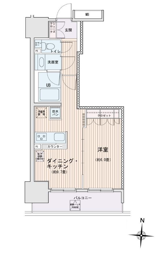 エスティメゾン錦糸町2エスティメゾン錦糸町II(1LDK/9階)の間取り写真