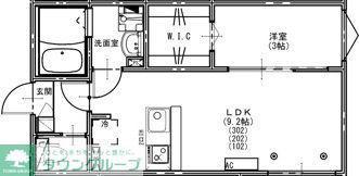 KEIAI RESIDENCE 大和田VI(1LDK/3階)の間取り写真