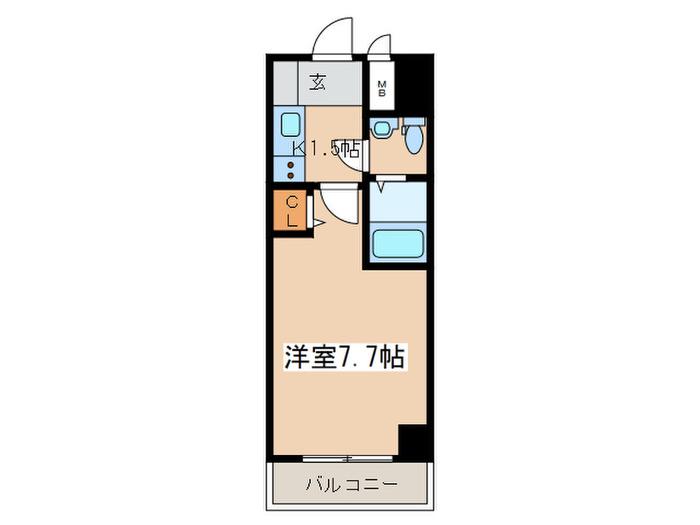 KT-1ST(1K/3階)の間取り写真