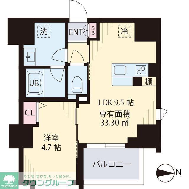 VEREDA NAKANO(1LDK/12階)の間取り写真