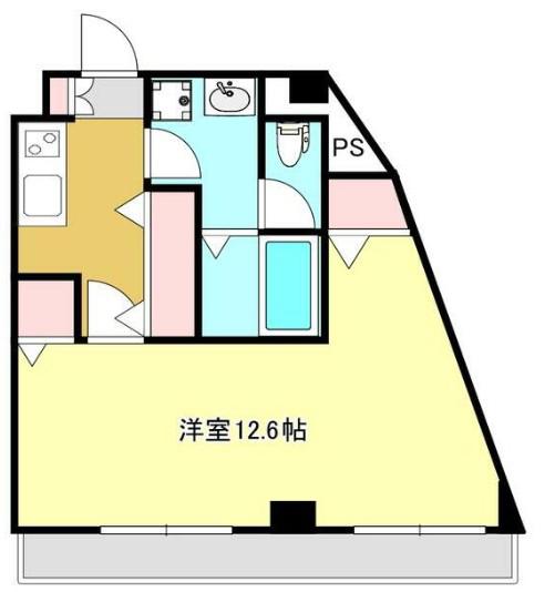 スプリングヒルズ(1K/3階)の間取り写真