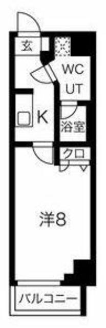スパシエグランス練馬武蔵関(1K/2階)の間取り写真