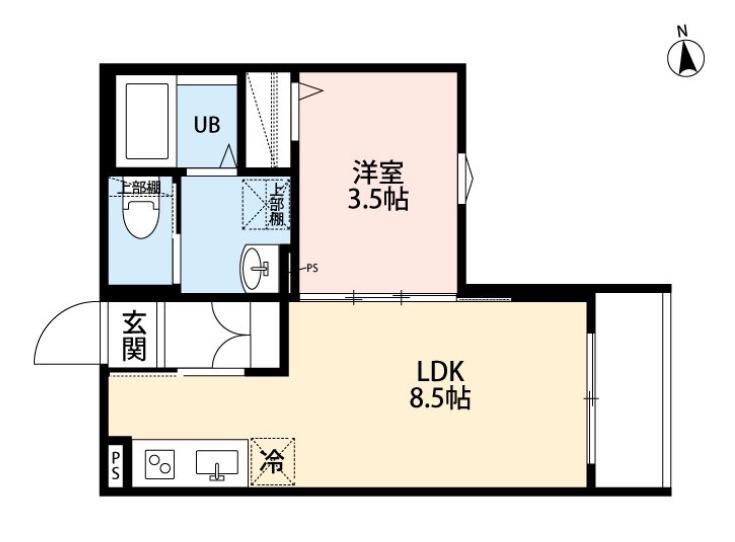 ROBOT HOME 幕張(1LDK/2階)の間取り写真