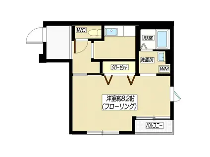 ベル グレース(1K/3階)の間取り写真