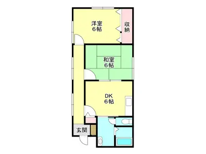 リゼ行永(2DK/1階)の間取り写真