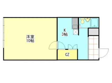 アーバンプラザ可知(1K/2階)の間取り写真